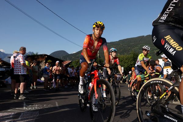 Egan Bernal (Ineos Grenadiers) in action at the Tour de France