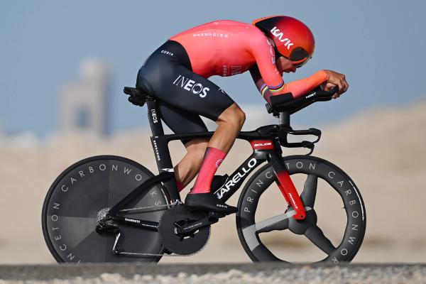 Tobias Foss captured the headlines by riding a 68-tooth chainring in Tuesday's time trial