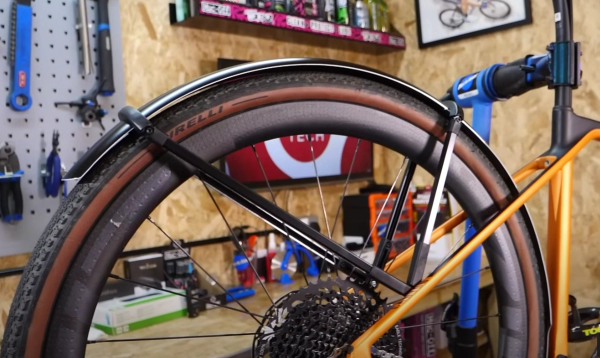 Some bikes have mounting points for mudguards and fenders