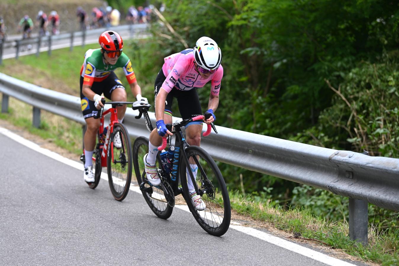 Elisa Longo Borghini (Lidl-Trek) was the only rider who could go with Annemiek van Vleuten (Movistar) in the early part of the Giro d'Italia Donne