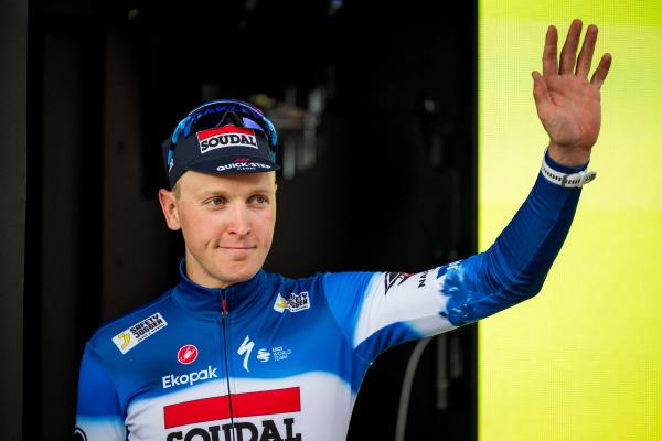 Tim Merlier stood on the top step of the Scheldeprijs podium on Wednesday