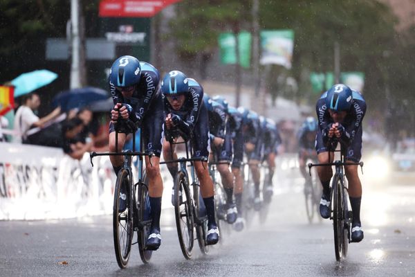Team dsm - firmenich on the road to victory on stage 1 of the Vuelta a España