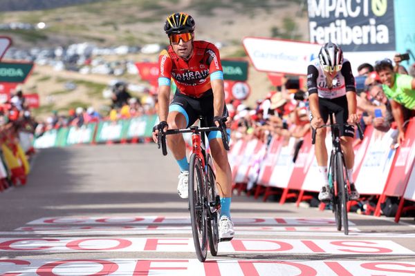 Mikel Landa (Bahrain Victorious) in action at the Vuelta a España