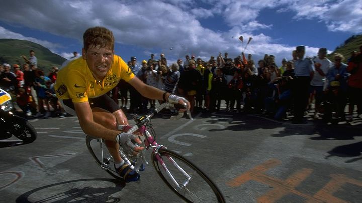 Jan Ullrich in full flight at the Tour de France in 1997