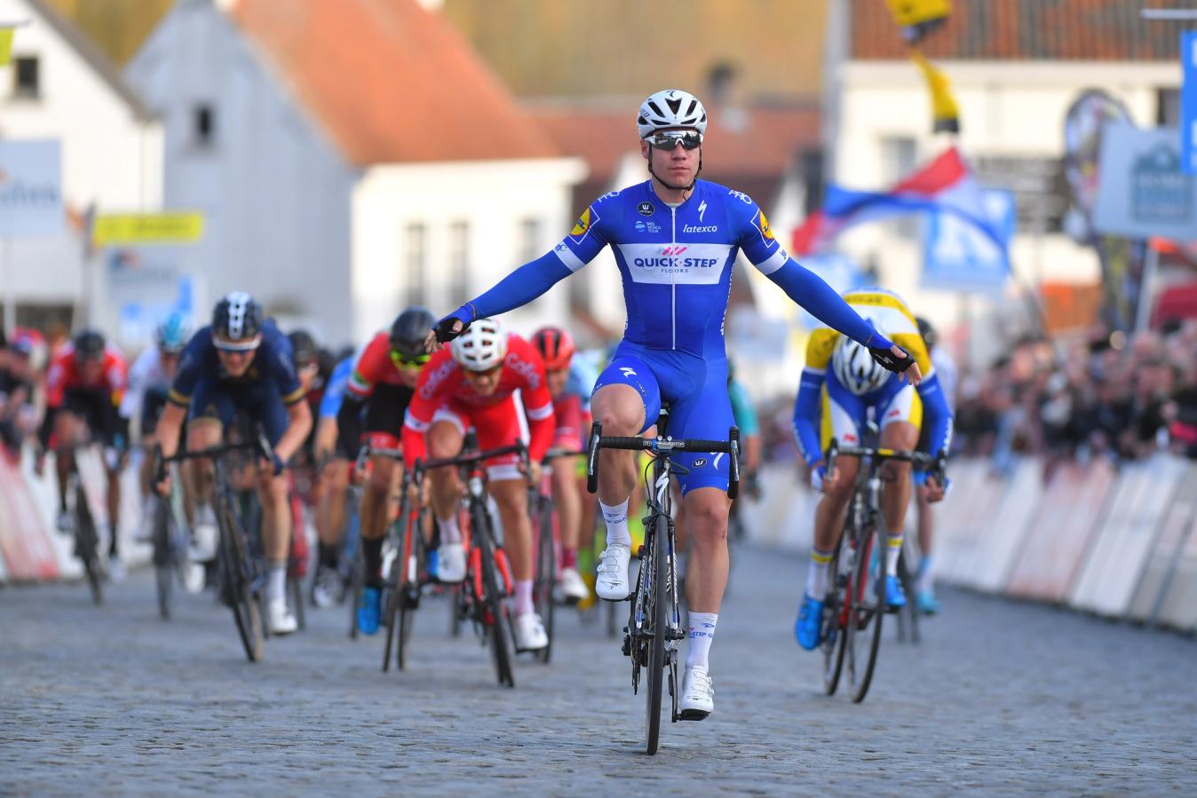 Fabio Jakobsen’s first victory for Quick-Step Floors came in the 2018 Danilith Nokere Koerse