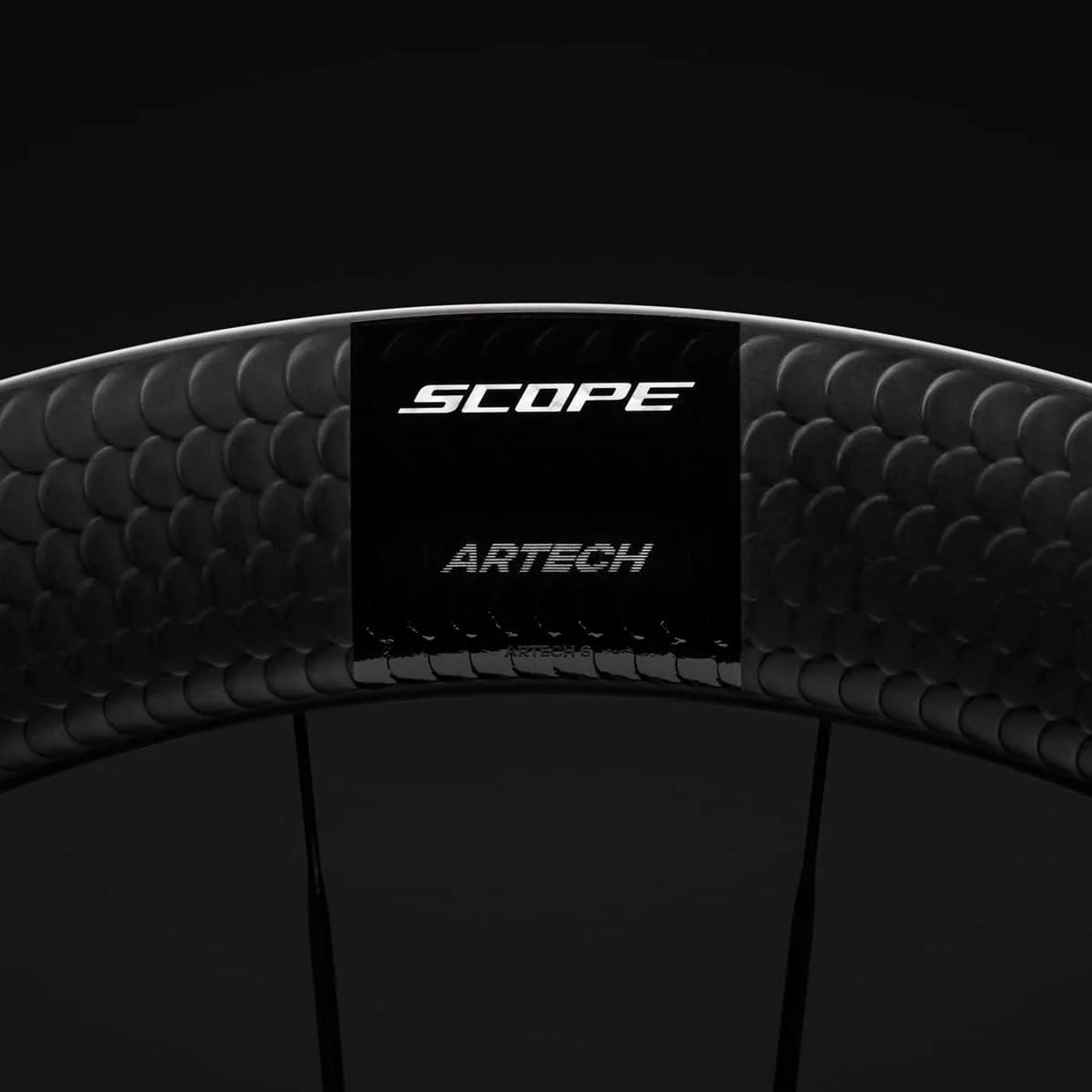 The Artech wheels feature Scope's patent-pending Aeroscales technology