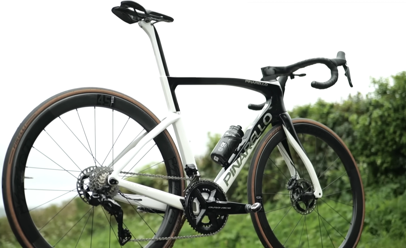 Pinarello's F series bikes use slightly lower-spec carbon than the top-flight Dogma