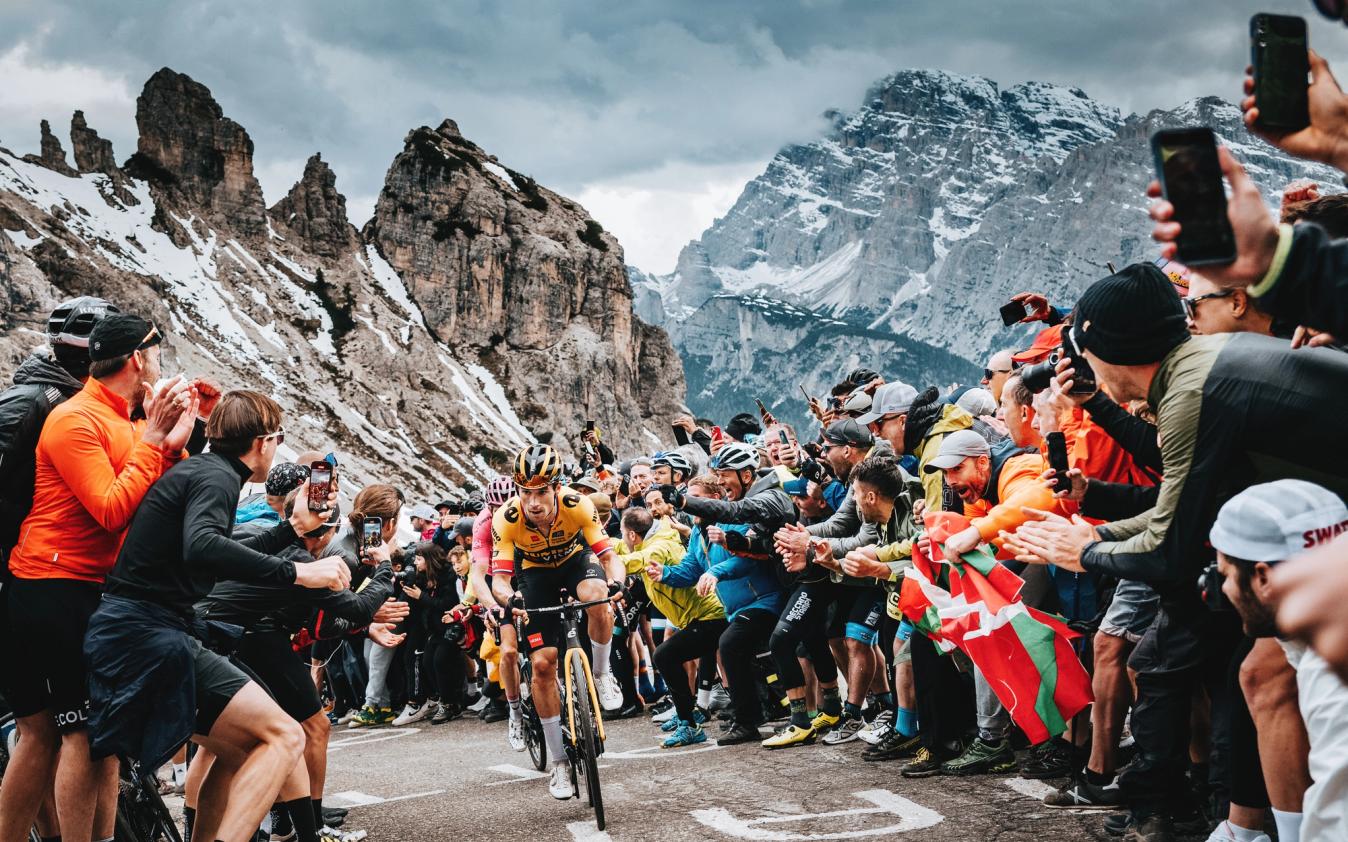 One of the shots the Gruber's captured from stage 19 in the Dolomites