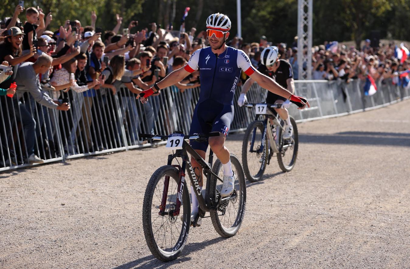 Victor Koretzky won the mountain bike test event for the Paris Olympics recently