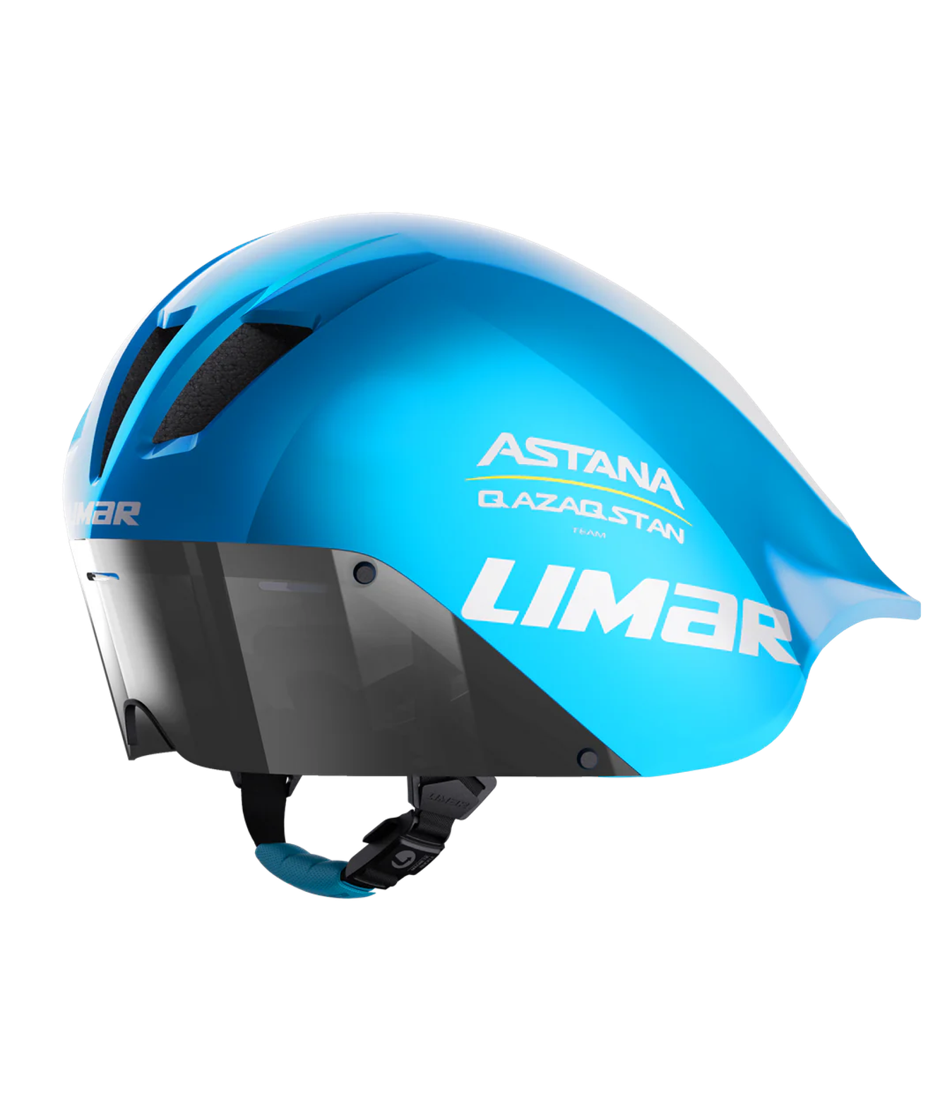 The helmet in Astana-Qazaqstan colours