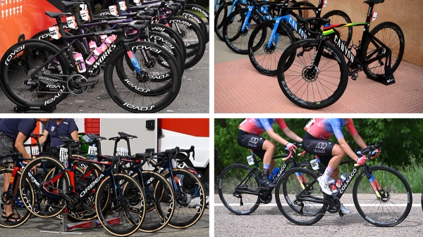 A selection of the bikes that will be in action in the Women's WorldTour in 2024