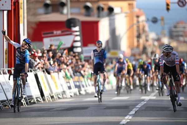 Nick Schultz holds off Tadej Pogačar to win stage 1 of the Volta a Catalunya