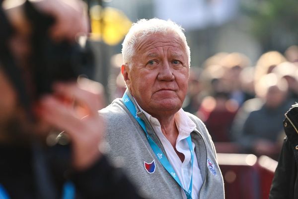 A frustrated Patrick Lefevere at the Tour of Flanders 2024