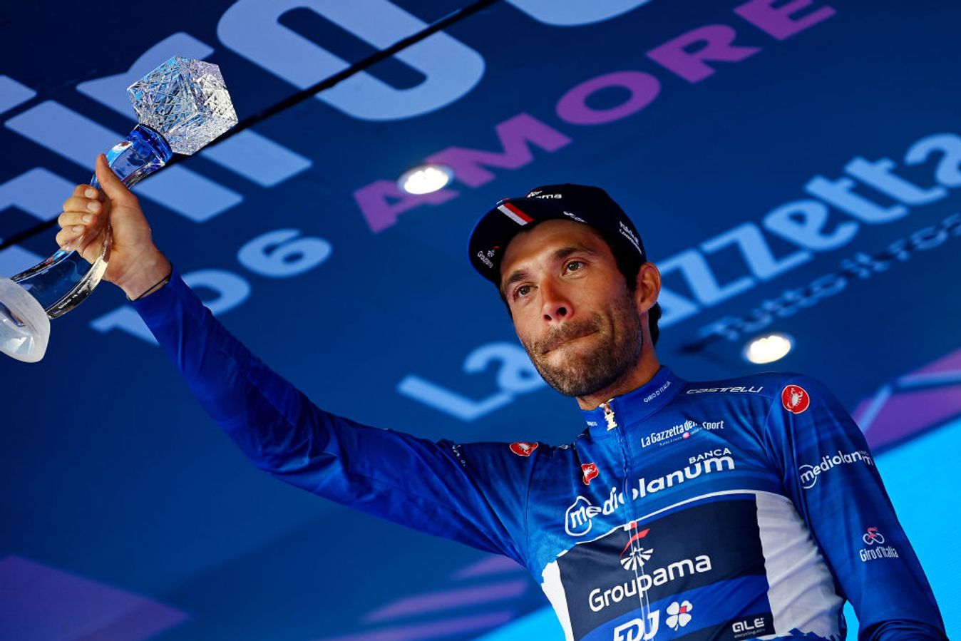 Thibaut Pinot won the maglia azzurra in the 2023 Giro d'Italia