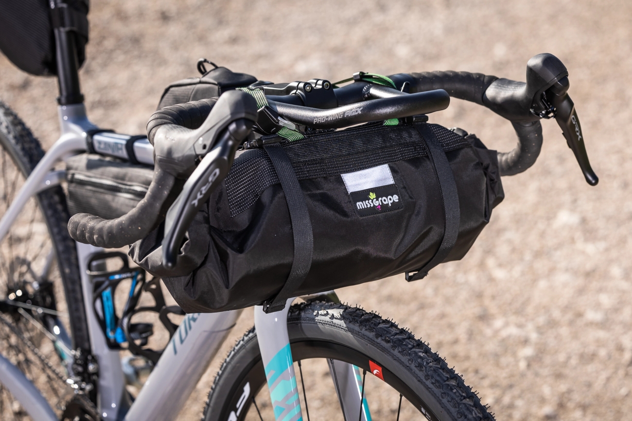 The flared profile of the bars, allow for a wide range of bikepacking bags to be fitted to the bars with the extensions offering further anchoring points