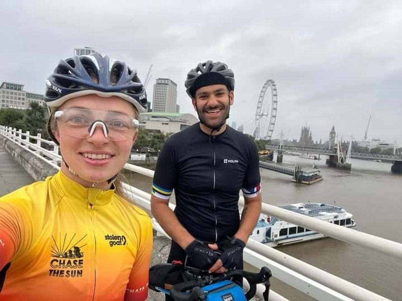 Victoria Gudyma and Tom Hashemi on their epic London ride