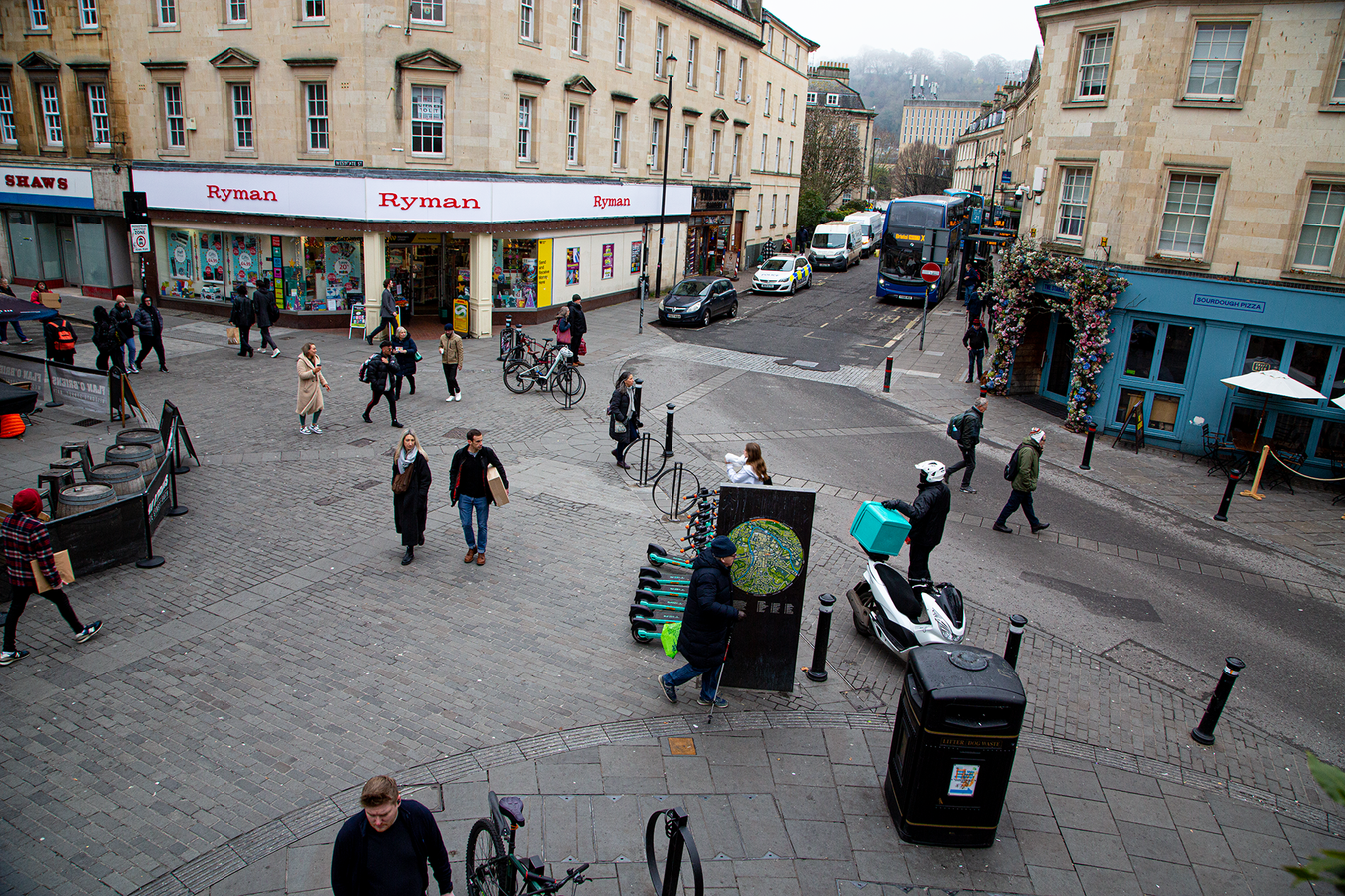 A shared space near the GCN office in Bath, UK