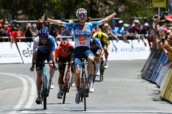 Oscar Onley took the win on stage 5 of the Tour Down Under