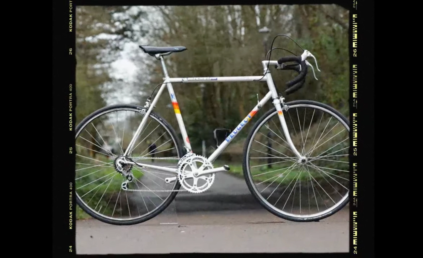 The bike: a retro Peugeot road bike