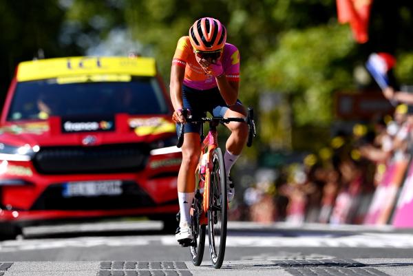 Ricarda Bauernfeind can't believe she has won stage 5 of the Tour de France Femmes