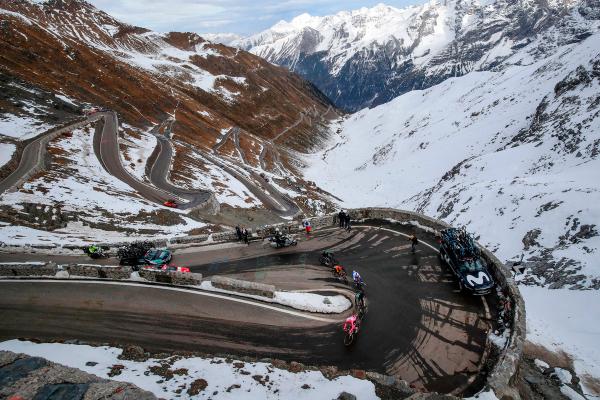 The iconic hairpins of the Stelvio pass