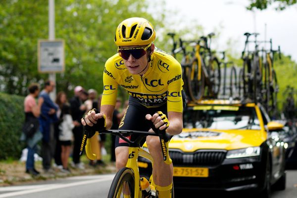 Jonas Vingegaard on the final day of the 2023 Tour de France
