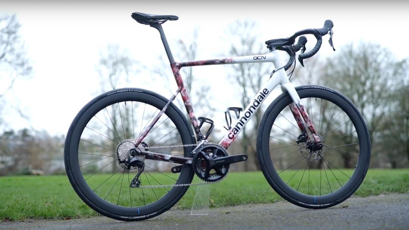 The finished bike with its custom paint finish is something to behold