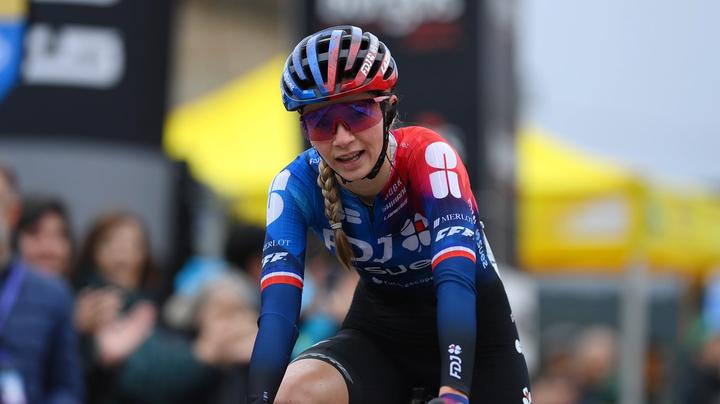 Évita Muzic plies her trade for FDJ-SUEZ, with whom she finished second at this month's Vuelta a Burgos Feminas