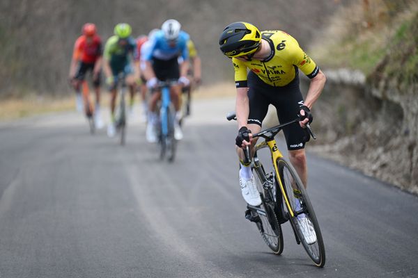 Jonas Vingegaard (Visma-Lease a Bike) drops his rivals on stage 5 of Tirreno-Adriatico
