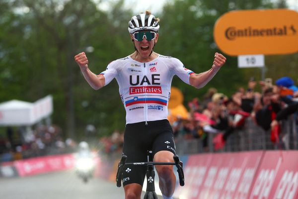 Tadej Pogacar (UAE Team Emirates) wins stage 2 of the Giro d'Italia