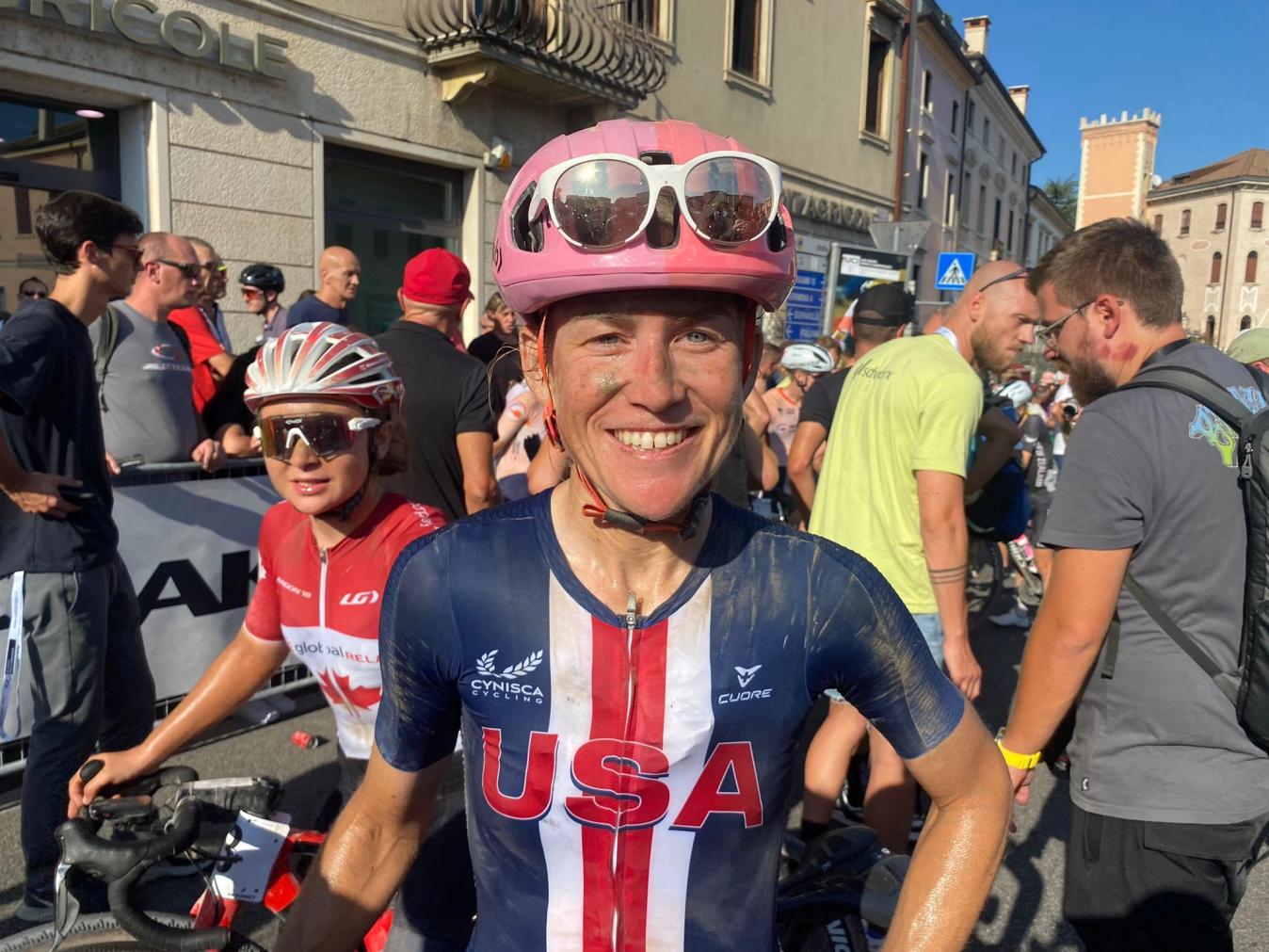 Lauren Stephens (United States) after finishing sixth at Gravel Worlds