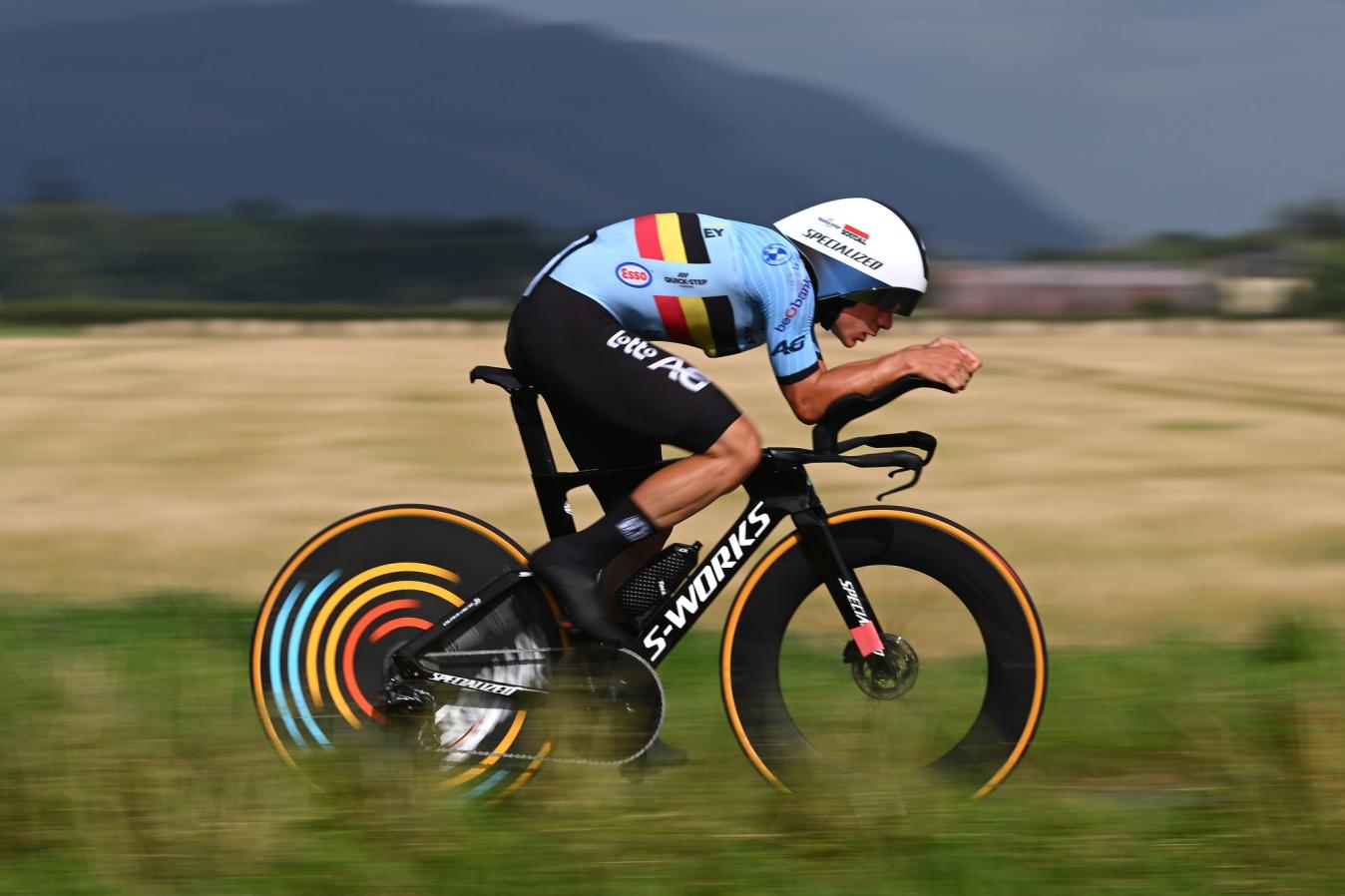Remco Evenepoel stormed to victory in the men’s time trial at the World Championships on Friday afternoon