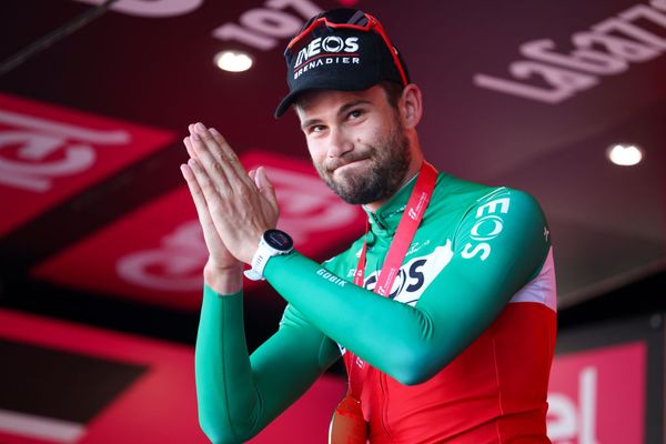 Filippo Ganna felt the emotions of winning stage 14 of the Giro d'Italia