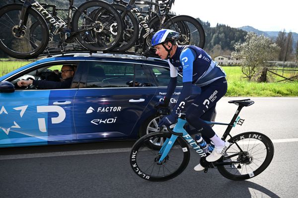 Chris Froome in action during Tirreno-Adriatico