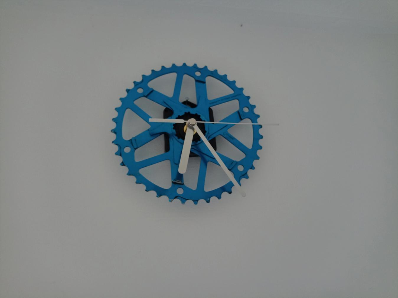 large sprocket turned into a clock