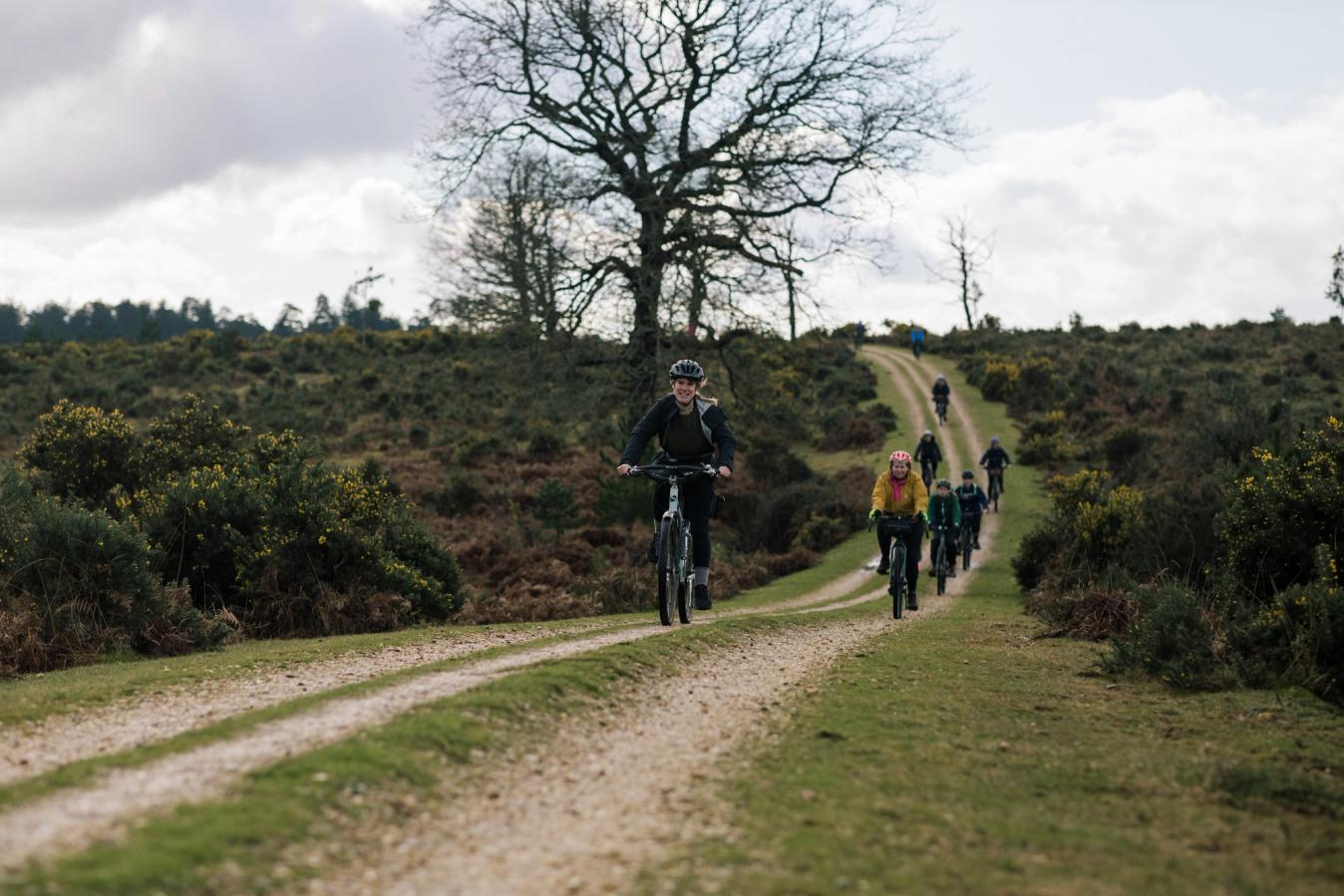 The NFORC ride on gravel trails in the New Forest, Hampshire