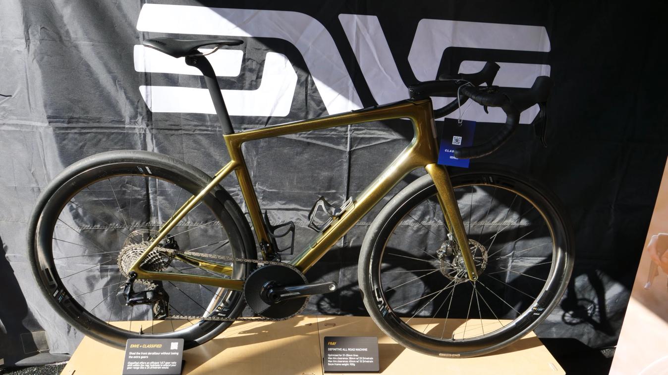 Enve had its latest release on display in the shape of the Fray 'all road' bike 