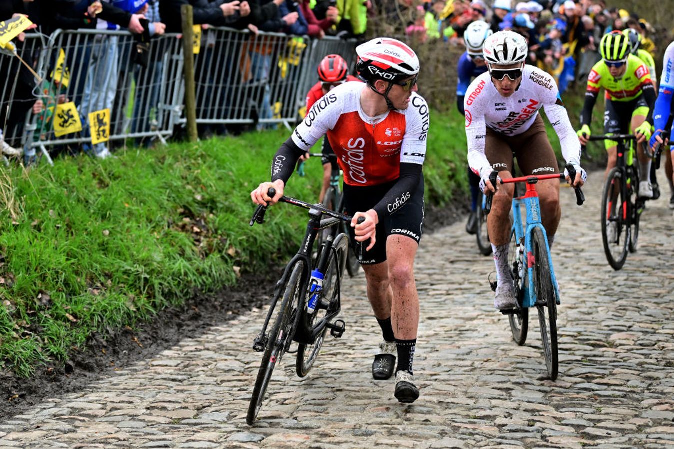 Even the pros have to walk up the Koppenberg sometimes