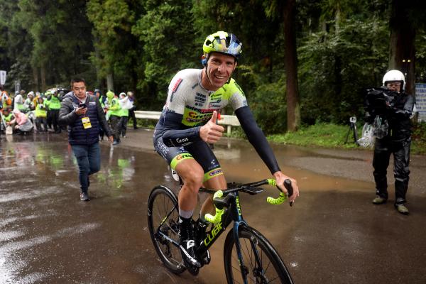 Rui Costa celebrates his final win in Intermarché-Circus-Wanty colours, at the Japan Cup Cycle Road Race