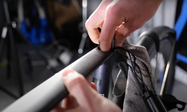 Removing any grease or contamination will make sure that the carbon paste increases the friction between the seatpost and the frame