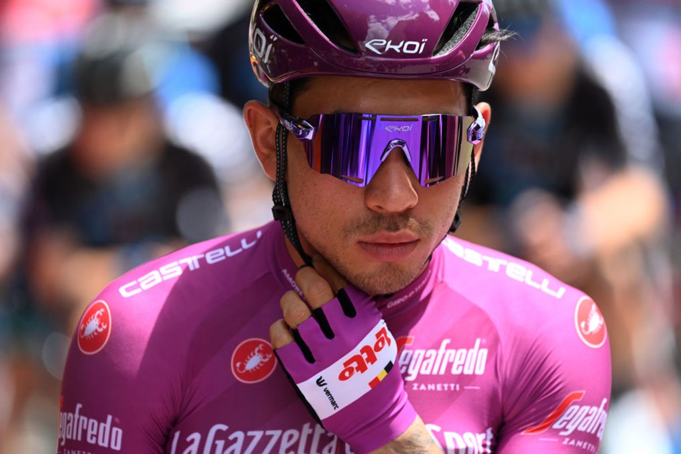 Caleb Ewan wore the ciclamino jersey at the 2021 Giro d'Italia - scene of his last Grand Tour stage win