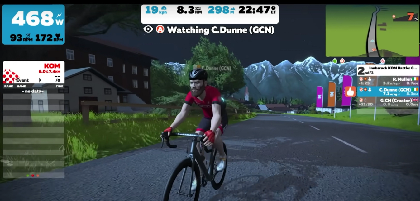'Smart' trainers create a more interactive experience when paired with apps like Zwift