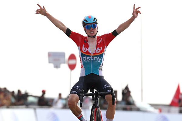 Lennert Van Eetvelt wins the final stage of the 2024 UAE Tour