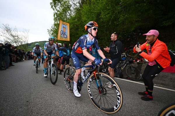Eddie Dunbar finished stage 2 of the Giro d'Italia after a crash but will not start stage 3