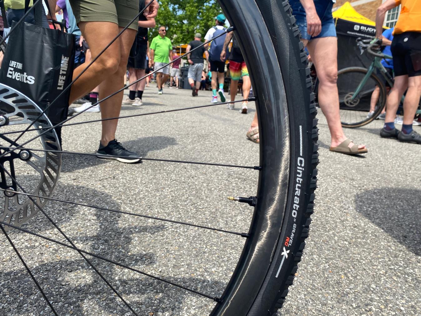 Warbasse ran a Pirelli Cinturato tread at 40mm. As with each World Tour rider who comes across for Unbound, Warbasse was hoping for a flat-less run so as to avoid playing around with plugs and Co2