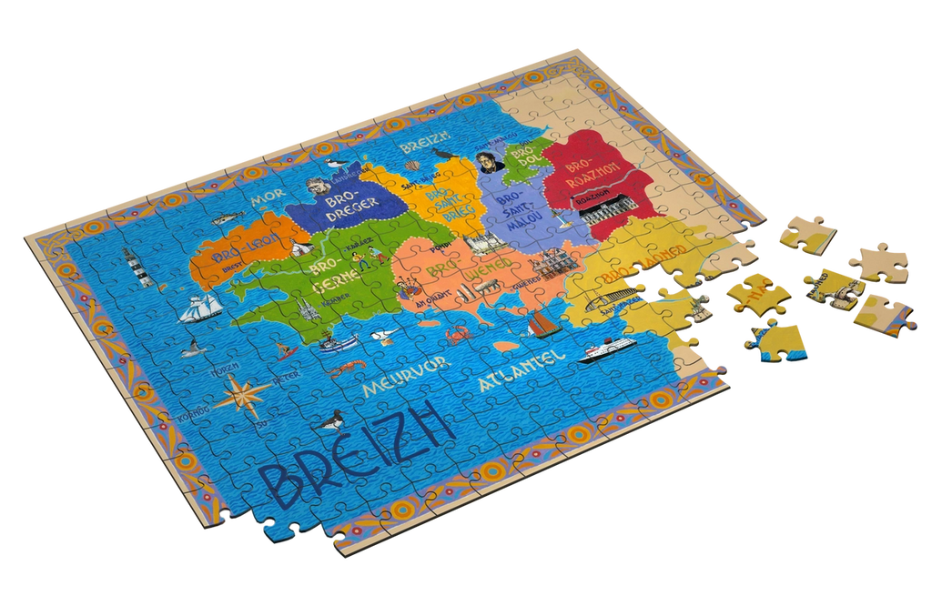 Puzzle Breizh (280 pièces) en breton, Puzzles — Bannoùheol