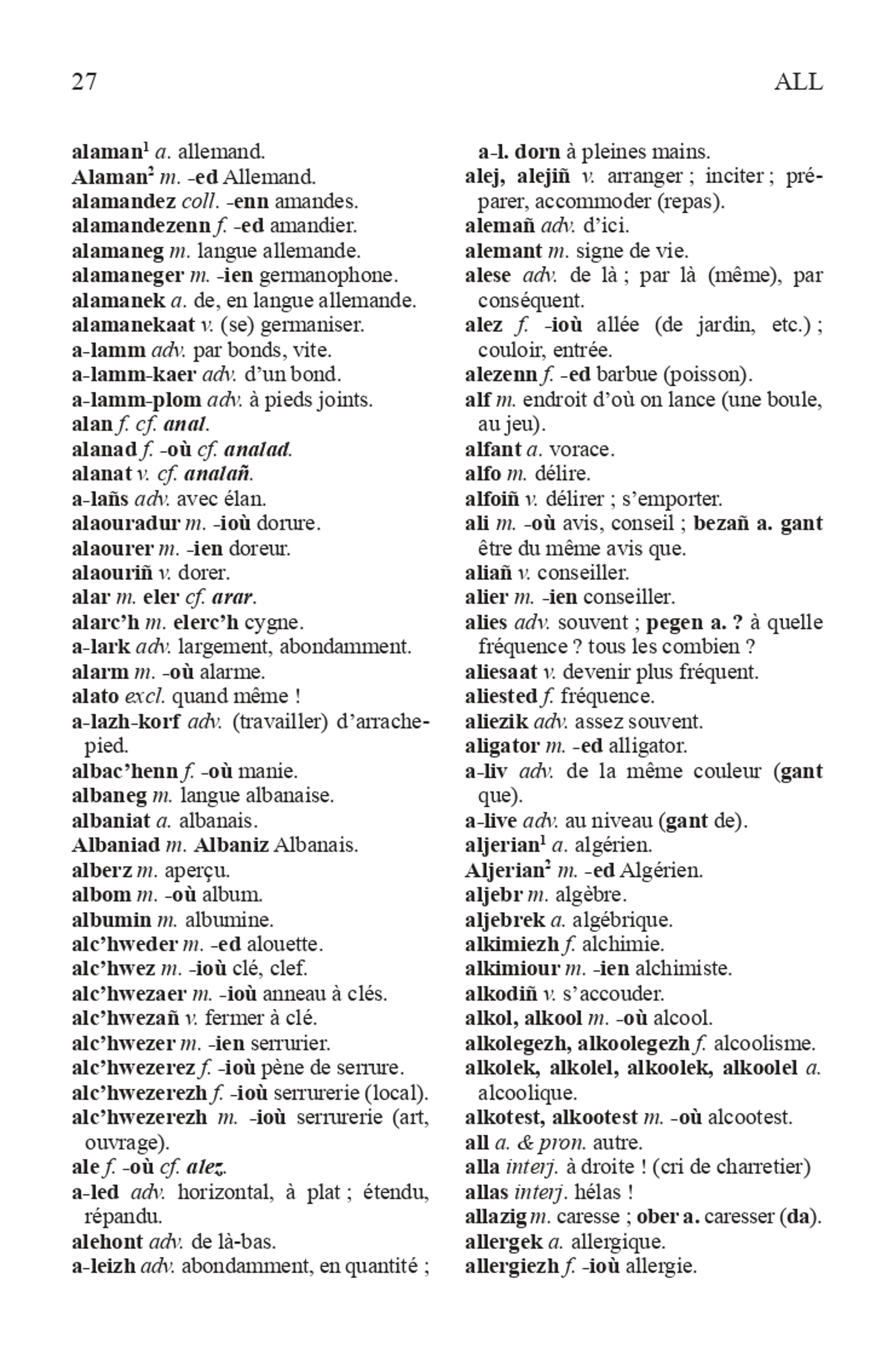 Geriadur brezhoneg-galleg & galleg-brezhoneg - 10