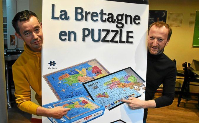 Ces deux Quimpérois ont éparpillé la Bretagne façon puzzle