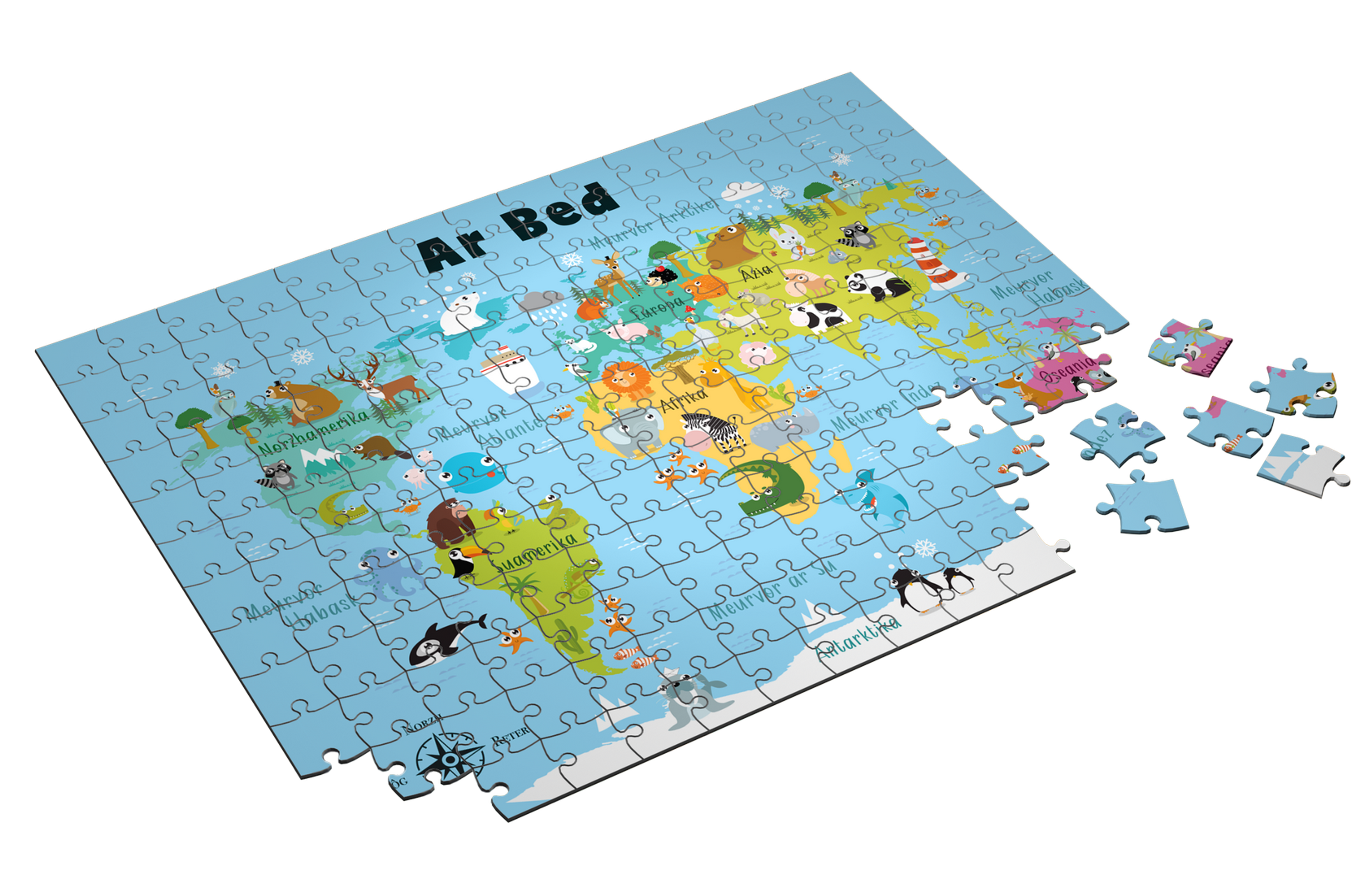 Puzzle Carte du Monde (280 pièces)