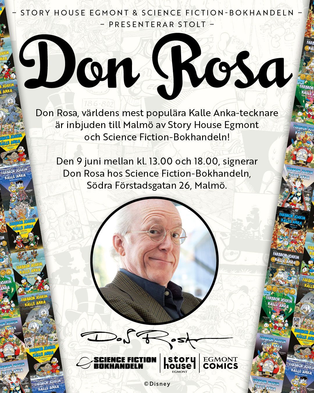 Don Rosa signerar i Malmöbutiken